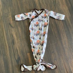 Bison print knotted gown